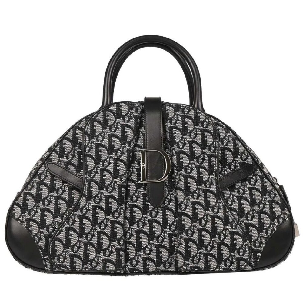 Christian Dior Black Double Saddle Trotter Handbag
